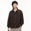 Moletom Cardigan com Zíper e Gola Alta Masculino 2026 Nova Coleção Outono Jaqueta Roupa Exterior Cor Sólida Americano Pesado Casual Algodão