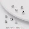 Acessórios para Joias de Liga de Metal Retrô com Contas Lisas Espaçadores com Furo Grande e Pequeno Pulseira DIY Contas Artesanais Contas Soltas Acessórios de Prata do Tibete
