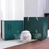 Miniatura Cerámica Pequeño Recipiente para Té Portátil Sellado Tarro de Almacenamiento para Polvo de Incienso y Ungüento, Caja de Empaque Vacía para Té Verde, Universal