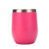 Venta Caliente de Amazon Taza de Huevo de 12oz Doble Capa Acero Inoxidable 304 Termo de Vacío Taza de Huevo en Forma de U de Plástico con Pintura en Spray
