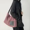 Bolsa Mensageiro Ins Estilo Japonês Simples Versátil Impermeável Lona de Nylon Bolsa Estilo Hong Kong Grande Capacidade Ombro Tendência para Homens e Mulheres e Estudantes