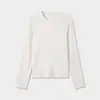 Suéter de Punto Mezcla de Lana Tencel ACME para Mujer, Manga Larga Ajustado Elástico Cuello Redondo Camiseta Básica, 10 Colores 45707
