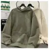 Sudadera Bordada de Gamuza Pesada Americana de Otoño para Hombre Marca de Tendencia Sudadera con Capucha Versátil Estilo Perezoso High Street Chaqueta de Pareja