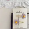 Par de Prendedores de Cabelo de Flor Pequena em Acrílico Doce para Crianças, Prendedor Lateral, Prendedor para Franja