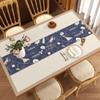 Mantel de Cuero Estilo Chino Nuevo Sala de Estar Hogar Impermeable y a Prueba de Aceite Lavable Sin Lavado Mantel Estilo Clásico Chino