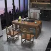 Nuevo juego de mesa de té y sillas estilo chino mesa y sillas para preparar té de madera maciza juego de mesa de café para sala de estar balcón escritorio de recepción de oficina