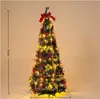 Suministro transfronterizo en stock de árboles de Navidad plegables, árboles tipo pagoda, árboles decorativos iluminados telescópicos de pie para hoteles, centros comerciales y uso doméstico