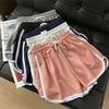 Shorts Deportivos de Tres Puntos para Mujer, Ropa Exterior de Verano, Shorts para Correr, Pantalones de Fitness de Cintura Alta y Pierna Ancha, Pantalones Casuales de Talla Grande con Aspecto Adelgazante