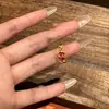 Aretes Rosas con Forma de Calabaza para Mujer, Diseño de Nicho, Lujo Ligero, Sensación de Alta Gama, Nuevo Estilo Chino, Alto Valor Estético, Dulces, Modernos, Versátiles