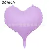 Nuevo Estilo Coreano Ins 20 pulgadas Color Puro Mate Corazón Melocotón Corazón Globo de Película de Aluminio Fiesta de Cumpleaños Propuesta Confesión Decoración