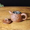 Fábrica de vasos de argila roxa atacado grande capacidade concha de pedra pote dragão vaso de flores doméstico com malha de aço inoxidável 350ml