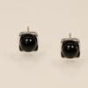 Pendientes geométricos cuadrados de plata de ley s925, pendientes de perlas de agua dulce, pendientes de ágata de piedra natural, pendientes de cristal natural