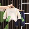 Traje sueco para niños, nuevo traje de invierno con forro polar, cálido para niños, traje de estilo coreano para bebés, ropa para niños