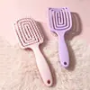 Peine esponjoso de dientes grandes y corona alta para uso doméstico, peine hueco de dientes suaves para cabello largo y pelucas, especialmente diseñado para prevenir enredos y alisar el cabello, venta al por mayor
