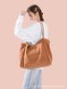 Bolsa de Lona Cor Sólida Feminina Grande Capacidade Estilo Coreano Estilo Preguiçoso Bolsa de Ombro Transfronteiriça Explosão Bolsa de Água Lavada em estoque Atacado