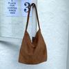 Versão Coreana 2026 Nova Outono e Inverno Grande Capacidade Fashionável Casual Estilo Preguiçoso Retro Veludo Macio Bolsa de Ombro