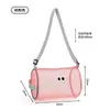 Bolsa Cosmética de Malla Cilíndrica para Viaje Cruzada Bolsa de Playa para Nadar Bolsa de Almacenamiento de Artículos de Tocador Calada Bolsa Organizadora de Artículos Varios