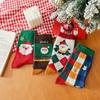 Meias Transfronteiriças Meias de Natal Meias Femininas de Cano Médio Meias de Algodão de Outono e Inverno Meias Fofas Grandes Vermelhas Presente de Ano Novo Este Ano da Vida