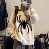 American retro Spider sweater masculina primavera e outono High Street moda marca de moda Jovem casal de pescoço redondo top roupas