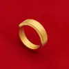 Ley antigua herencia arenado pareja anillo de pareja cobre chapado en oro anillo de dedo cerrado Vietnam anillo de arena dorada para enviar a novia joyería al por mayor