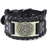 Pulseira Pulseira de Couro Punk Pulseira de Couro Gótica Pulseira Tira Nórdica