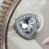 Botão de diamante de liga estilo Chanel de alta qualidade para casaco de pele, fivela decorativa para blazer de terno, botão para vestido, atacado