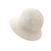 Sombrero Estilo Coreano Calado Delgado Transpirable Sombrero de Cúpula Cuenca Sombrero de Pescador Tejido a Crochet Sombrero de Sol para Protección Solar de Primavera y Verano para Mujer