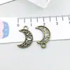 Misturado 100 pingentes de liga de cinco cores sol lua estrela pingente diy pulseira colar acessórios