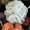 Bola de Baño Carbón de Bambú Dos Tonos Negro Bola de Baño Toalla de Baño Tamaño Grande Linda Suave Artículos de Baño Estropajo No se Desintegra Flor de Baño