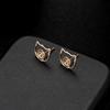 Joyería de Comercio Exterior Sensación de Alta Gama Temperamento Exquisitos Aretes de Perlas de Cisne Aguja de Plata 925 Aretes Flash Joyería DIY