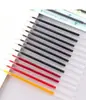 Venda Direta Caneta Gel Colorida Tipo Tubo Agulha 0,5mm Refil Colorido Caneta de Água Colorida Múltiplas Cores para Diário de Mão Material Escolar para Estudante