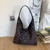 Bolso de Hombro Transfronterizo de Gamuza Estampado de Leopardo para Mujer, Gran Capacidad, Nuevo Estilo Vintage 2026, Bolso Tote de Alta Gama