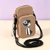 Bolsa de almacenamiento portátil para viajes al aire libre, riñonera para teléfono cruzada, monedero de silicona, tarjetero, organizador de auriculares y lápiz labial