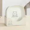 Plato de Hueso Estilo Crema de Oso Lindo de Dibujos Animados para Mesa de Comedor en Casa, Plato de Hueso para Poner Verduras, Plato de Fruta con Base para Almacenamiento