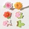 Acessórios de resina com flores artificiais para DIY, charms de sapato com cola creme feitos à mão, presilhas de cabelo, acessórios de cabelo e materiais de decoração para carro