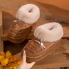 2025 Suela de Cuero de Vaca Pantuflas de Cuero para Interiores Pantuflas de Algodón de Invierno Unisex para Pareja Calientes Cubiertas Estilo Japonés Venta al por Mayor