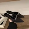 Mules de Tacón Grueso con Pedrería Estilo Francés para Mujer Primavera/Verano 2026, Adecuados para Usar al Aire Libre, Zapatos Elegantes Estilo Hada para Combinar con Vestidos