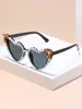 Nuevas Gafas de Sol de Moda con Marco de Corazón de Melocotón Transfronterizo "Bride" con Diamantes para Hombres y Mujeres Estilo Europeo y Americano Gafas de Sol Decorativas Personalizadas