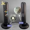 Fábrica Weicheng Personalizado Negro PVC Dinosaurio Inflable Columna de Boxeo Niños Adultos Juguete Deportivo Juego de Ventilación