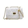 Bolsa de Casamento Vermelha Bolsa de Noiva 2024 Nova Chegada Xadrez Diamante Bolsa Transversal com Corrente Bolsa de Ombro Feminina Versátil Moda Ins