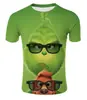 Moletom com Capuz para Cosplay com Estampa Digital 3D de Manga Curta, Mesmo Estilo do Grinch