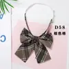 Cuello JK Lazo a Cuadros Uniforme para Foto de Graduación Estilo Universitario Japonés para Mujer Mariposa Decorativa Falda a Cuadros Mismo Cuadro Pequeño