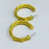 Aretes DIY Estilo Coreano Nuevos, Superficie Cóncava, Material de Latón, Aretes de Botón, Transfronterizos, Europeos y Americanos, Vintage, Minimalista