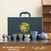 Conjunto completo de caixa de presente de cerâmica avançada conjunto de chá kung fu flor conjunto Ru kiln presentes de negócios atividades empresariais atacado personalizado