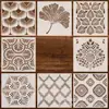 Plantilla auxiliar de pintura geométrica de mandala de 12 pulgadas para pintura de azulejos, paredes de piedra, spray de Amazon transfronterizo