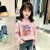 Camiseta de Manga Larga para Niña Estilo Nuevo Otoño 2026 Bebé Niña Holgada Estampado de Dibujos Animados Top Moderno Femenino