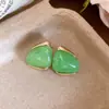 Brincos de Pino Pendentes Ovais em Acrílico Agulha de Prata para Aquarela Estilo Nicho de Luxo Brincos com Personalidade Retrô Acessórios de Brinco Modernos para Mulheres