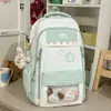 Estilo Coreano Dulce Estrella Dopamina Bolsa para Dolor Alto Aspecto Bloque de Color Estudiantes de Primaria Grados 3-5 Juego de Dos Piezas Mochila