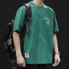 Camiseta de Verano Fina Estampada de Manga Corta Vanke para Hombre, Top Holgado, Nueva Tendencia 2024, Camiseta de Gama Alta para Hombre