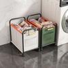Dirty Clothes Basket Household Wheeled Mobile Bedroom Dirty Clothes Cart Storage Rack Toilet Bathroom Laundry Storage Basket